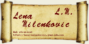 Lena Milenković vizit kartica